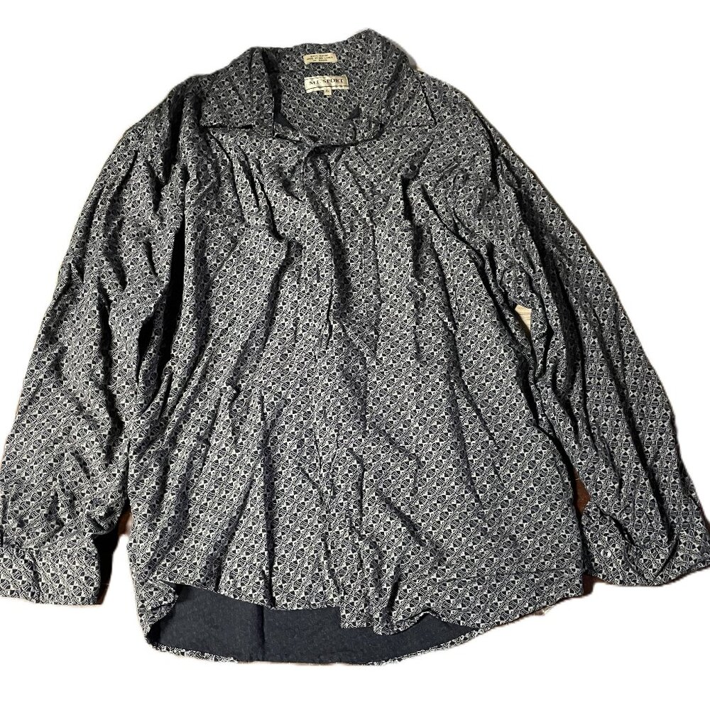 M.E. Sport Mens Button Up Dress Shirt: 100% Rayon: Size XL